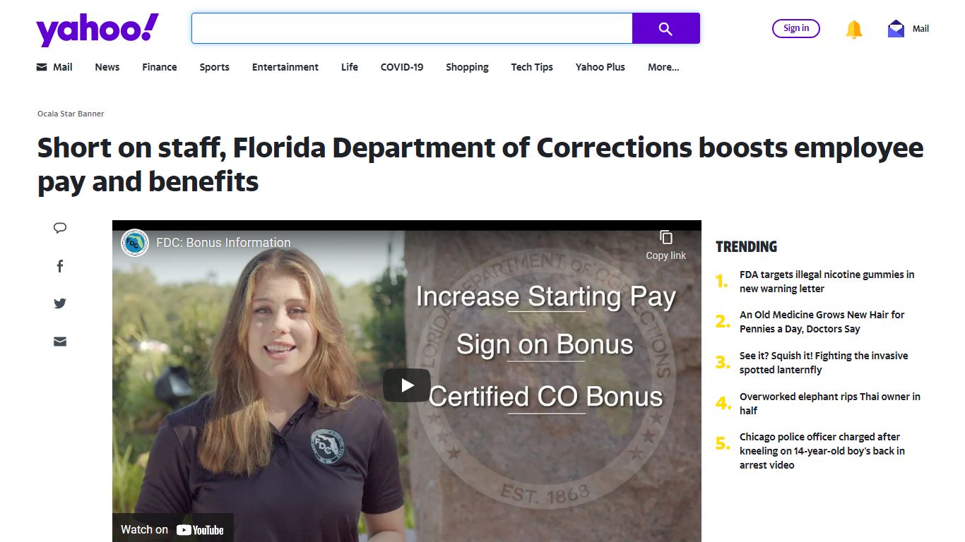 Short on staff, Florida Department of Corrections boosts employee pay ...